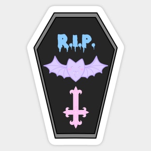 Kawaii Bat (pastel goth) Sticker